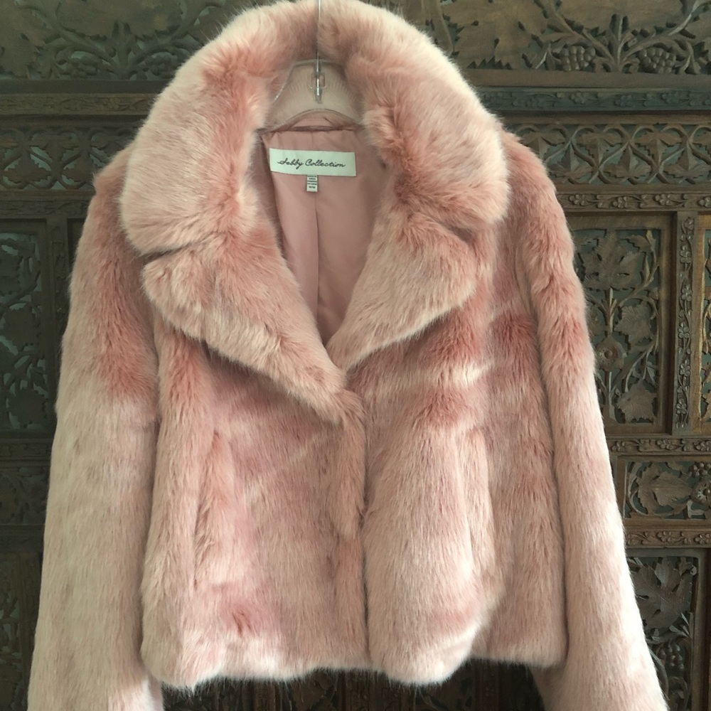 Pink ombré faux fur jacket from Nordstrom.